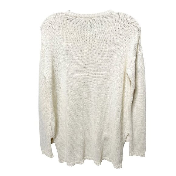 Eileen Fisher Knitted Cream Sweater Tunic Long Sleeve Women’s Size XXS - Picture 2 of 8